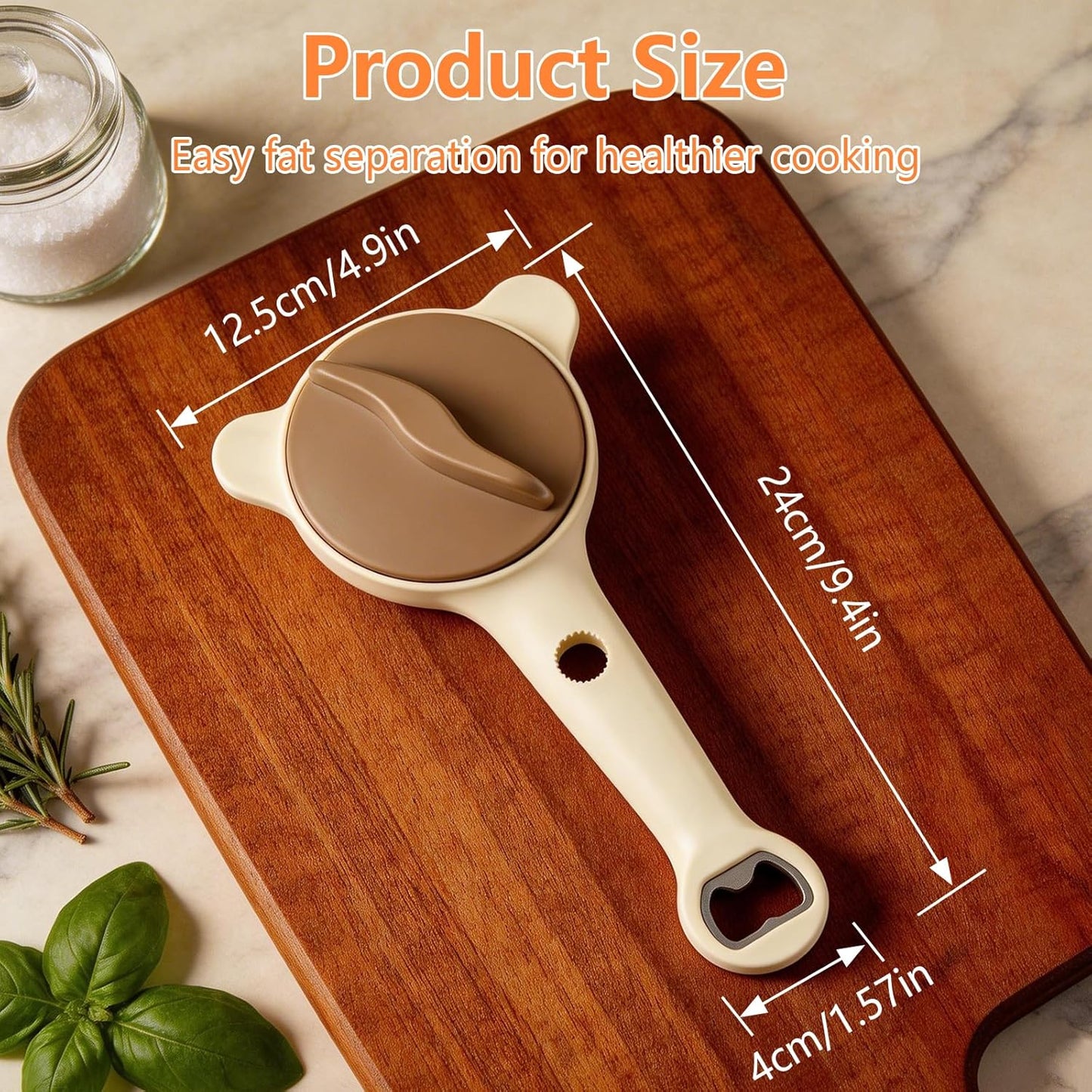 Skiennix 4-in-1 Jar Opener - Adjustable Stainless Steel Lid Remover for Seniors & Arthritis | White