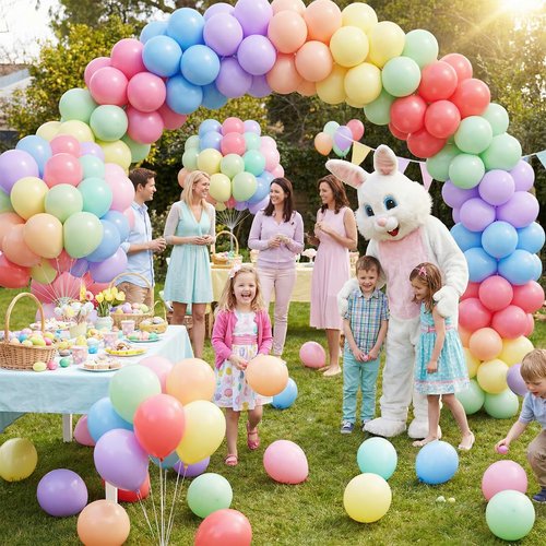 Hiquaty Pastel Latex Balloons,100pcs 12 Inch Rainbow Balloons Multicolor Balloons for Easter Birthday Wedding Bridal Shower Party Decorations