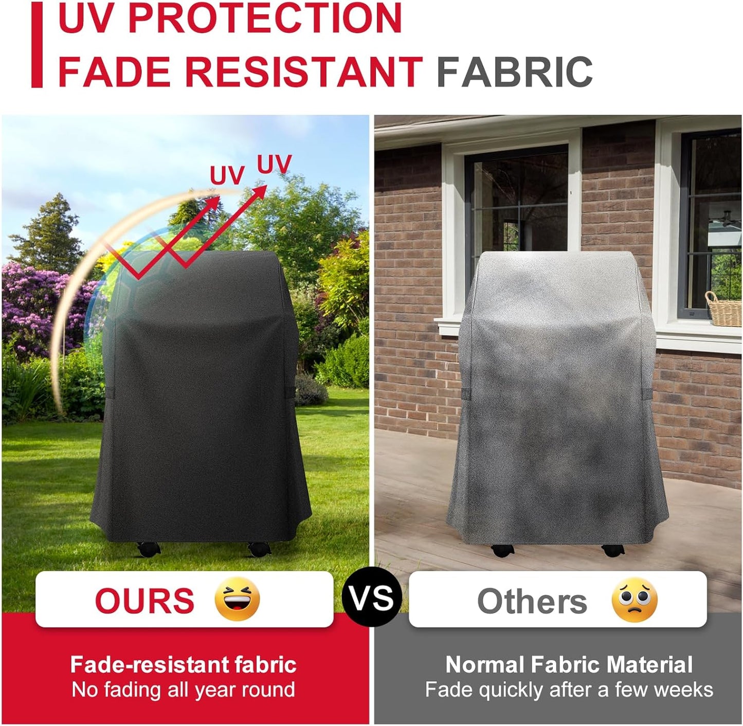 Weber 30-Inch Grill Cover - Heavy Duty 600D Waterproof & Weather Resistant | Fits 210 Series Gas Grills
