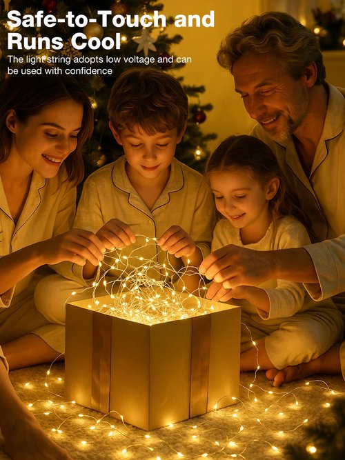 Fairdeer 6Pack Fairy Lights with Timer, 7ft 20 LED Twinkle Light Battery Operated 3 Modes, Mini String Lights for Christmas Trees Wreath Party DIY Mason Jars Bottles Decor, Warm White
