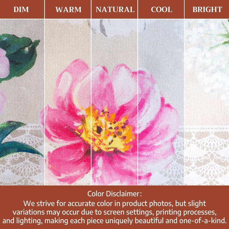 Maison d' Hermine Table Cloth Square Table 100% Cotton 54 x 54 Inches Tablecloth Reusable Decorative for Dining Kitchen Room Farmhouse Home Gifts for Mothers Day Spring Summer - Pivoine
