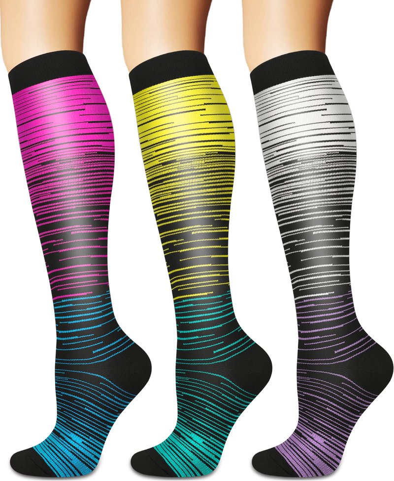 Sooverki Compression Socks for Women and Men Circulation (3 Pairs) is Best Support for Running Athletic Cycling Hiking