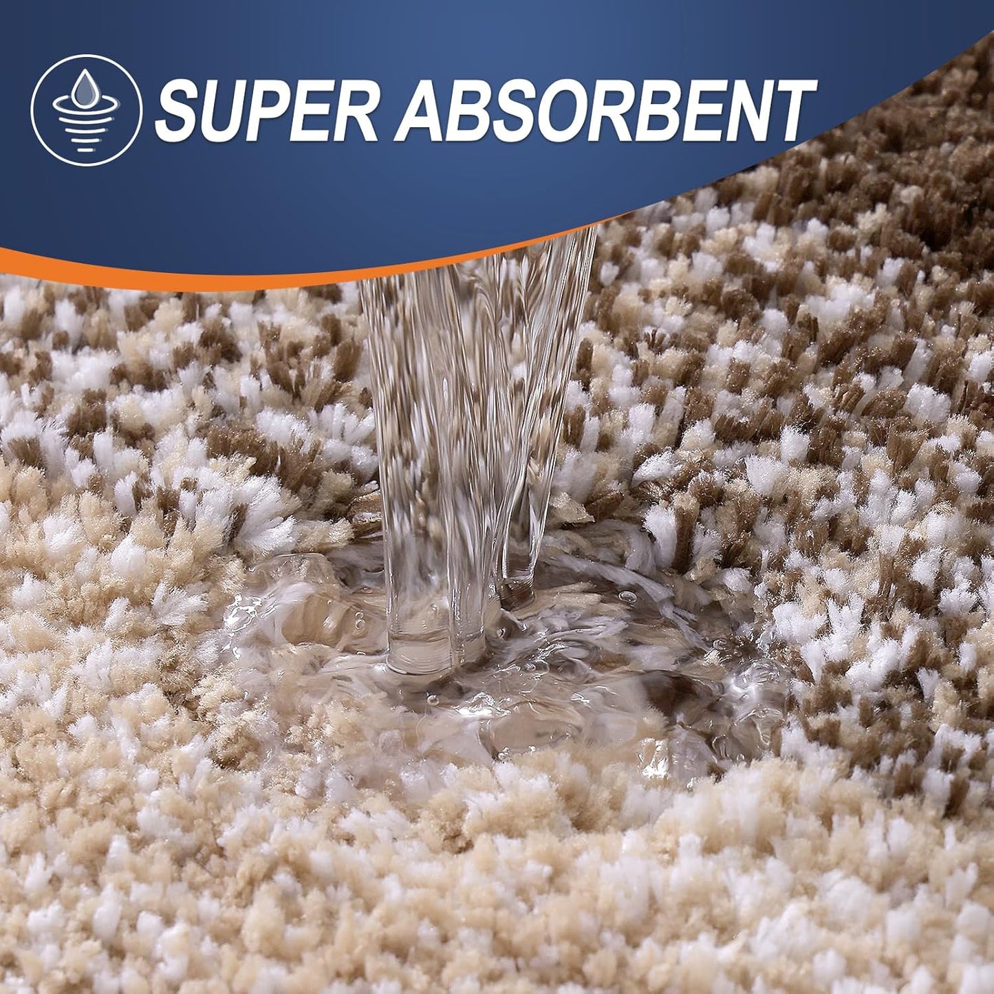 OLANLY Large Bathroom Rugs - Extra Soft Microfiber Mat, Quick Dry & Washable, 45x27, Light Brown