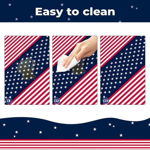 Childom 2 Pack Patriotic Tablecloths,Patriotic Decorations 54" x 108" Disposable American Flag Tablecloths for Event,Party Table Cloth Plastic for Veterans Day,4th of July,Picnic,Dinner,Party Supplies