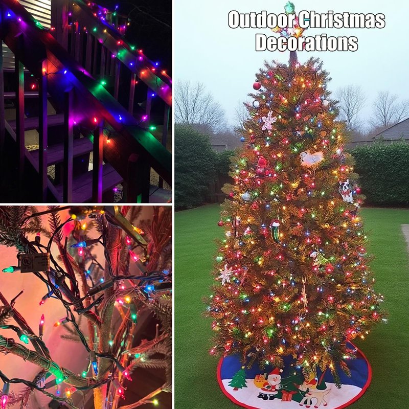 Christmas Lights 100 Count Clear Christmas Tree String Lights with White Wire for Outdoor Indoor Christmas Decorations Wedding Decorations Valentines Day Decor,UL Certified (21feet)
