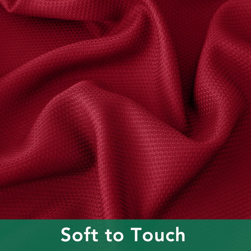 Biscaynebay Textured Fabric Christmas Square Tablecloths 54x54 Inches, Red Water Resistant Spill Proof Tablecloths for Dining, Kitchen, Wedding and Parties, Machine Washable