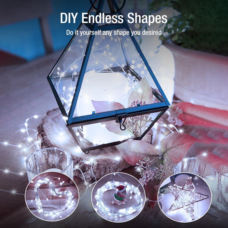 Fairdeer 30 Pack Fairy Lights Battery Operated - 7ft 20 Led Twinkle Lights 3 Modes, Bulk Mini String Lights Waterproof for Mason Jars Vases DIY Party Wedding Decoration Christmas -Cool White