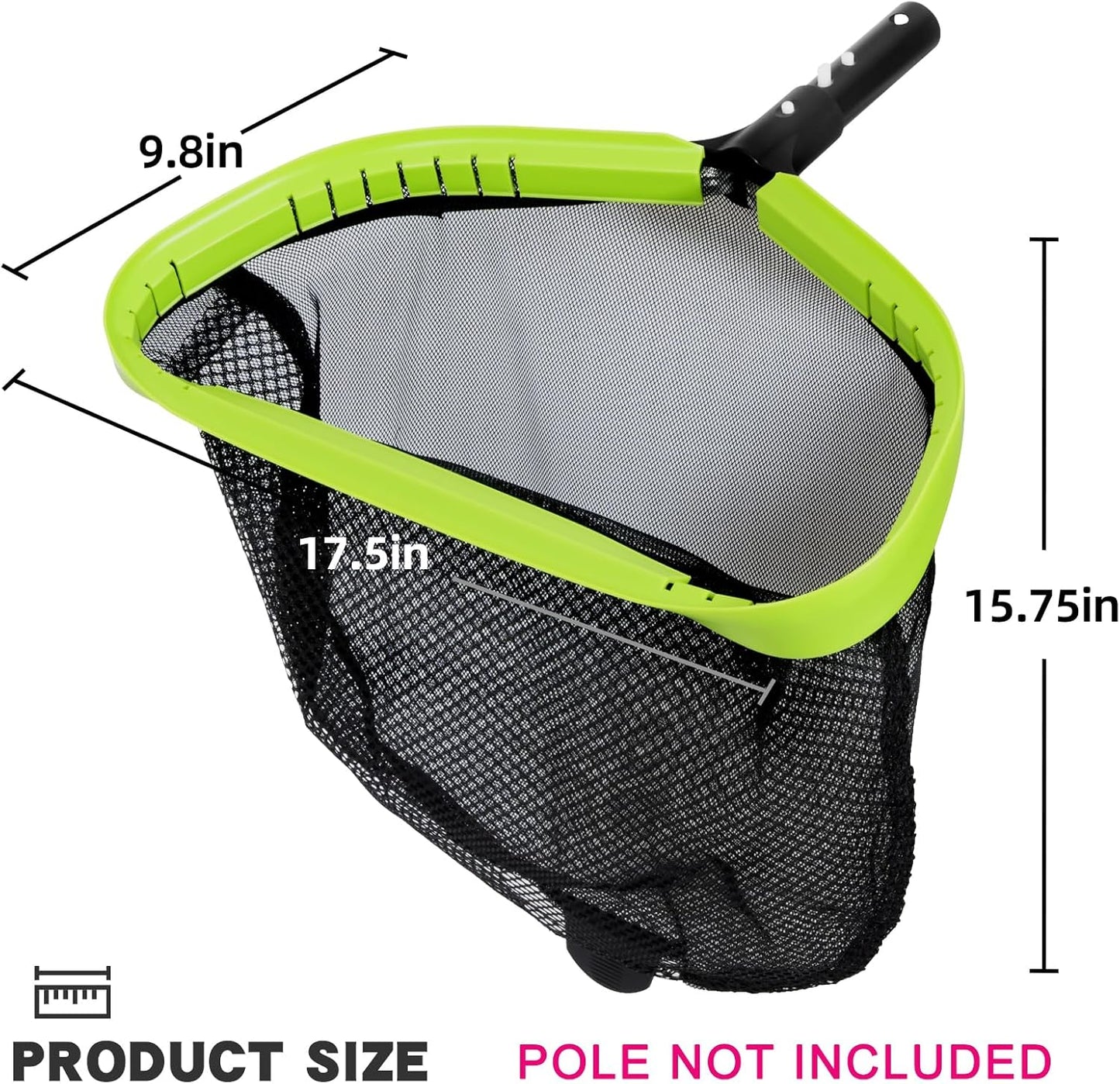Sepetrel Pool Net - Professional Leaf Skimmer for Efficient Cleaning | Heavy-Duty Aluminum Frame & Deep Bag
