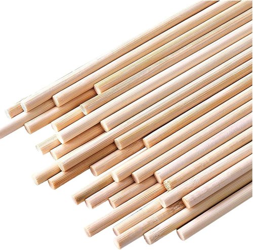 HOPELF Bamboo Dowel Rods - 50PCS Assorted Hardwood Sticks for Crafts & DIY Projects | 1/4 x 12 Inch