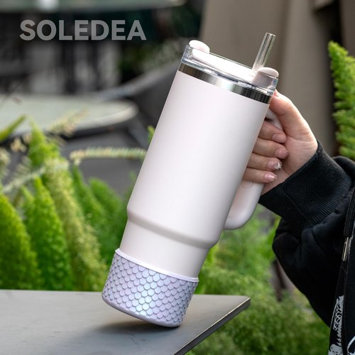 Soledea Silicone Boot Sleeve for Stanley Tumblers 20-40oz & Hydro Flask 12-24oz, Protective Silicone Cover for Bottles/Tumblers with 2.8-2.95in Bottom