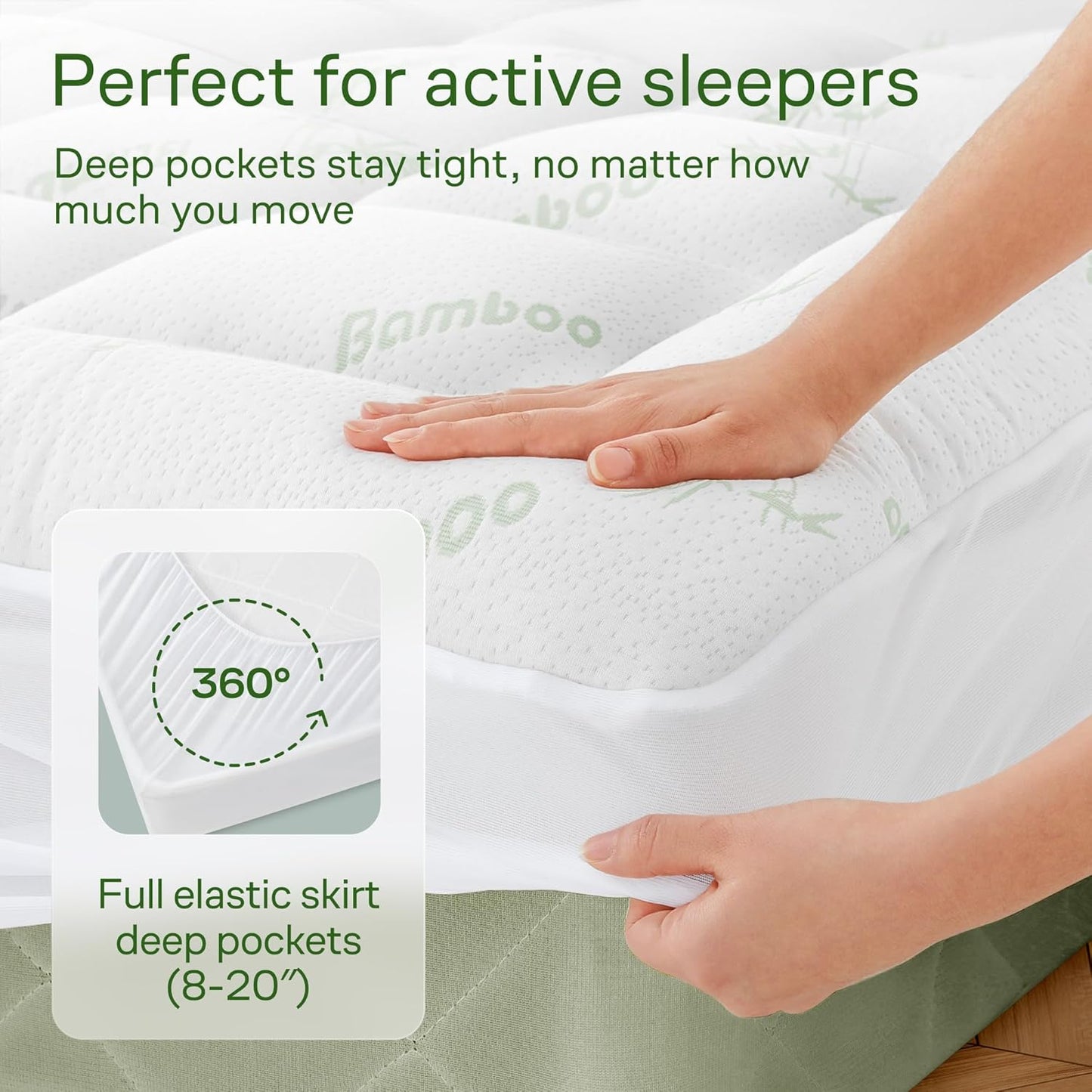 Niagara Sleep Solution Ultra Soft Mattress Topper | California King Size - Bamboo Viscose Pillow Top for Back Pain Relief & Cooling Comfort