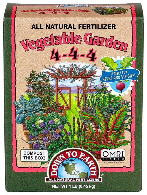 Down To Earth Organic Vegetable Garden Fertilizer - All-Natural Plant Food for Herbs & Greens, 1 lb