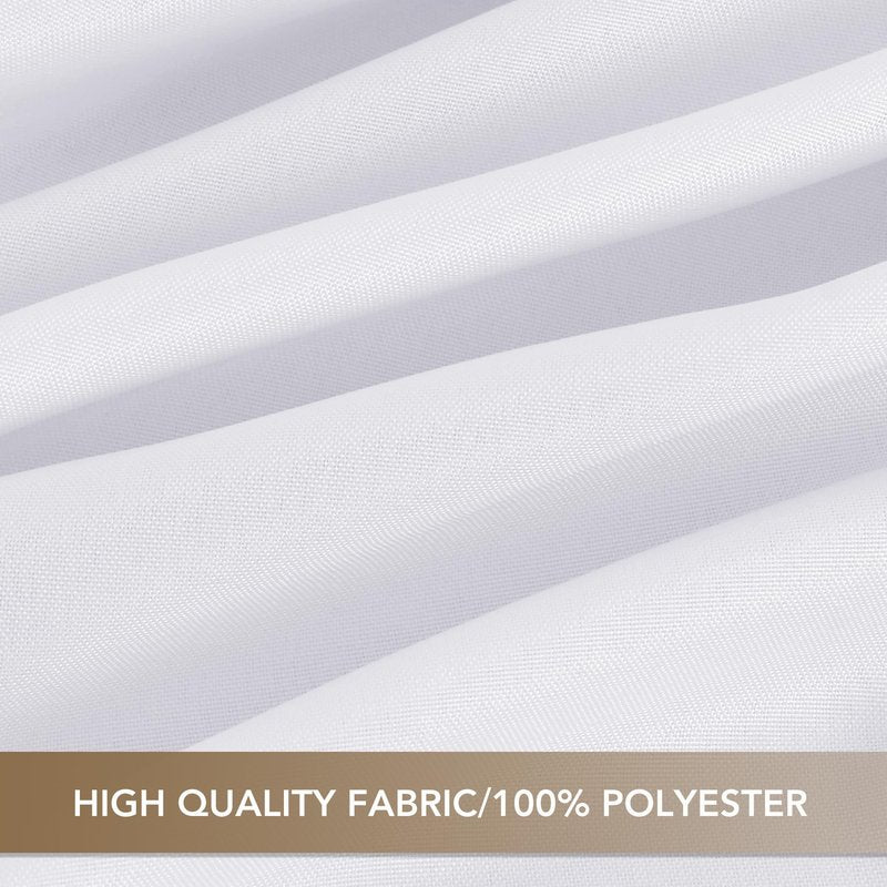 sancua White Round Tablecloth 108 Inch Diameter, 8 Pack - Circle Polyester Fabric Table Cloth for Wedding Party Reception Banquet Birthday, Washable Formal Table Cover (Fit 42-96 Inch Tables)
