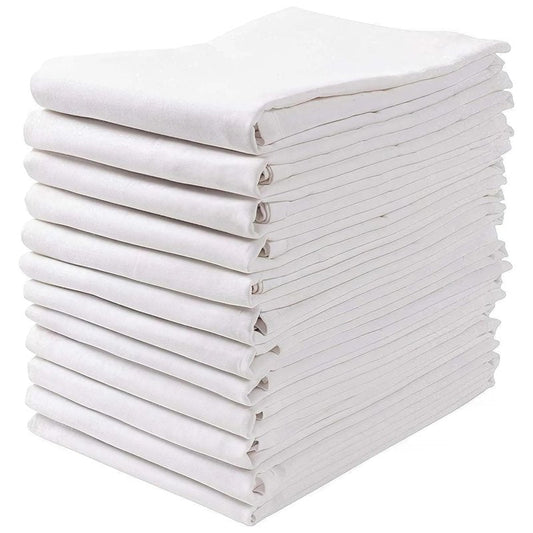 Wealuxe Flour Sack Dish Towels for Kitchen, 12 Pack, 28x28 - Lint-Free, Super-Absorbent Cotton Tea Towels for Kitchen Drying, Bread Proofing, Baking, Crafting, Embroidery