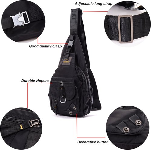 Crossbody Sling Backpack for Men & Women - Versatile Chest Shoulder Daypack