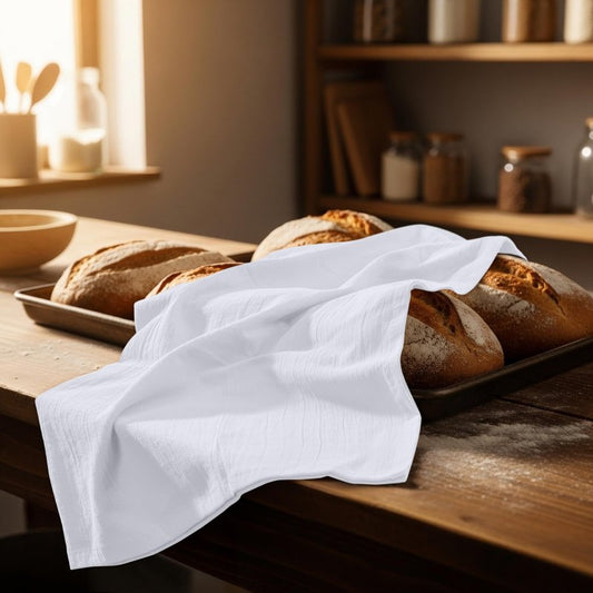 Utopia Kitchen White Flour Sack Towels [24 Pack - 28 x 28 Inch] 100% Cotton Tea Towels for Cleaning & Drying - Highly Absorbent Kitchen Dish Cloth
