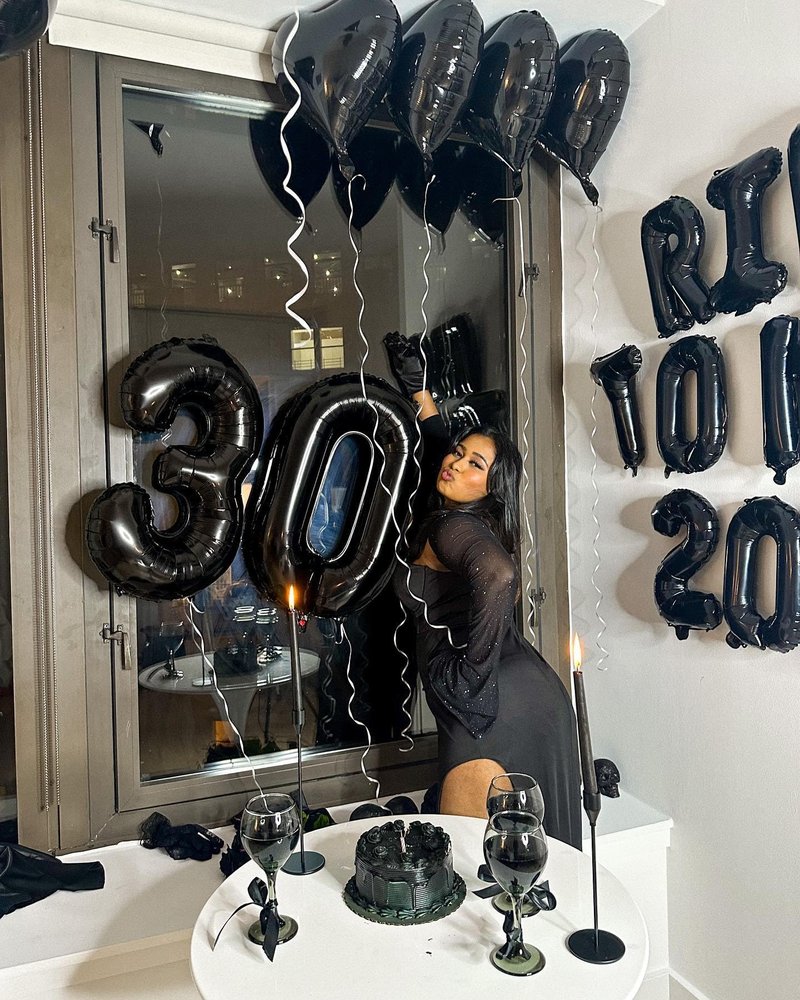 Black Number 40 Balloon 40 Inch, 40th Birthday Party Decorations for Children, Giant 40 Foil Balloon for Party Supplies