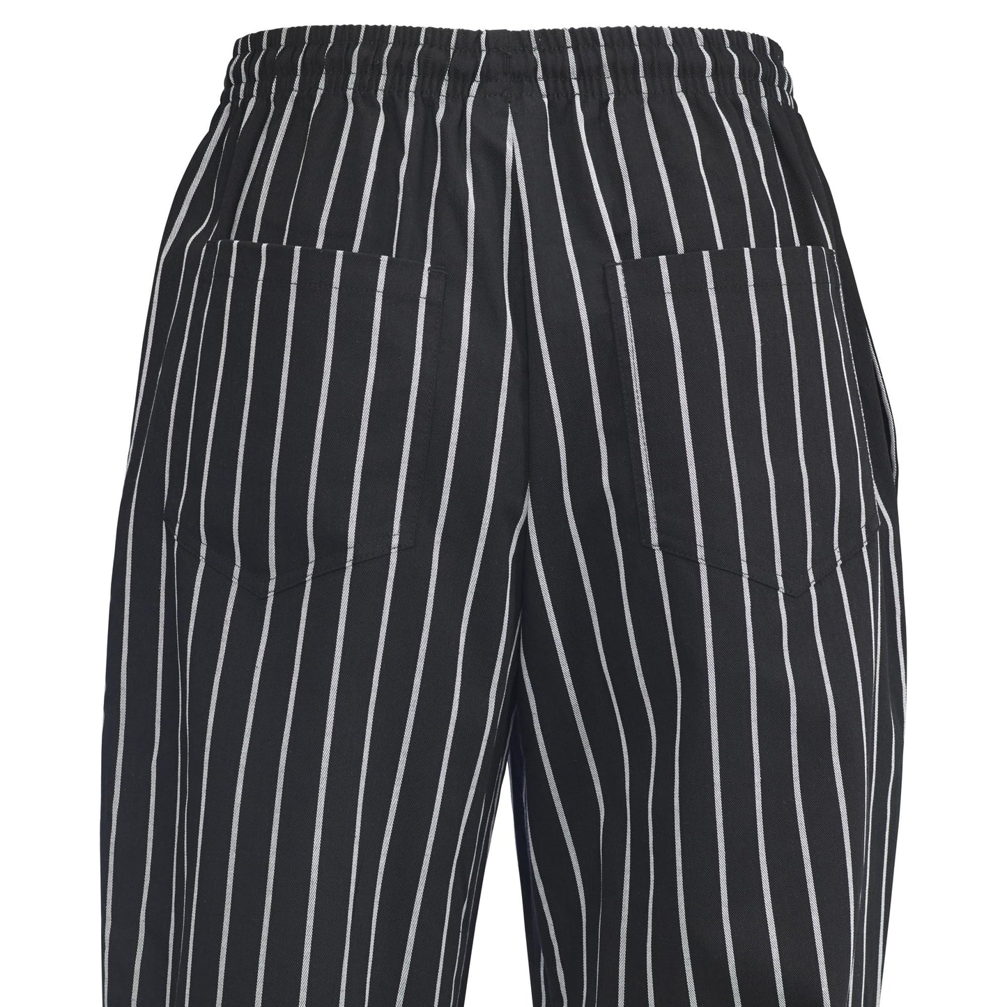 Winco, Unisex Chef Pants, L, Chalk Stripe