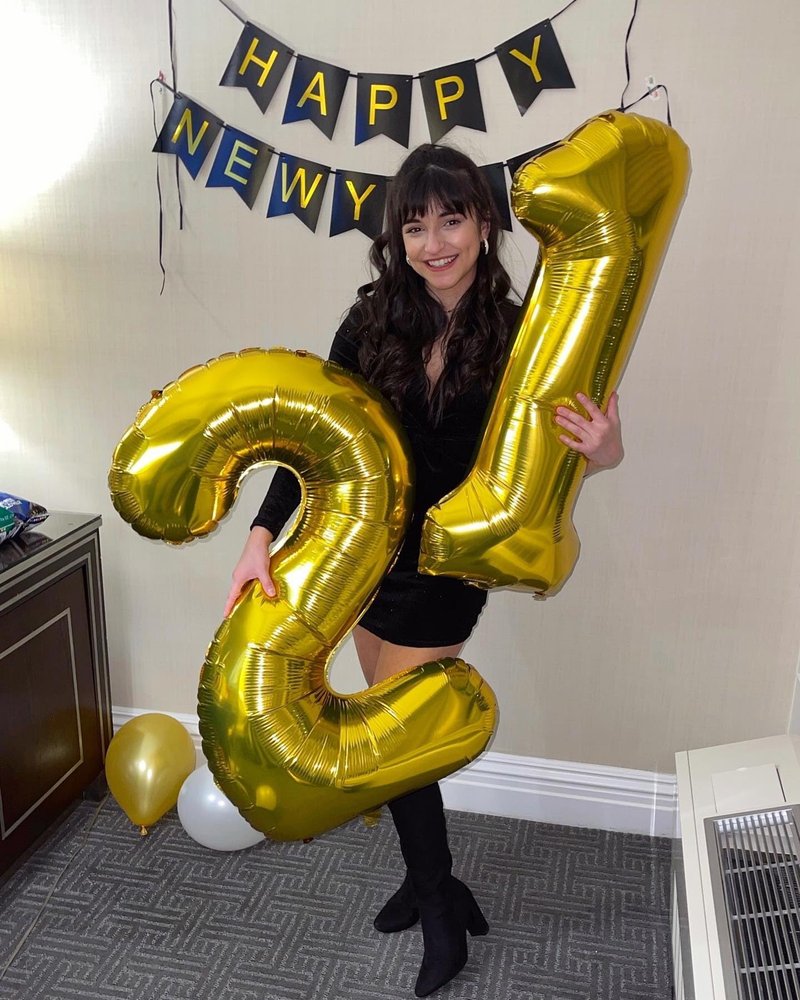 Gold Number 21 Balloon 40 inch, 21 Number Balloons, 21st Gold Birthday Decorations, 21 Year Old Women Men Golden Party Supplies