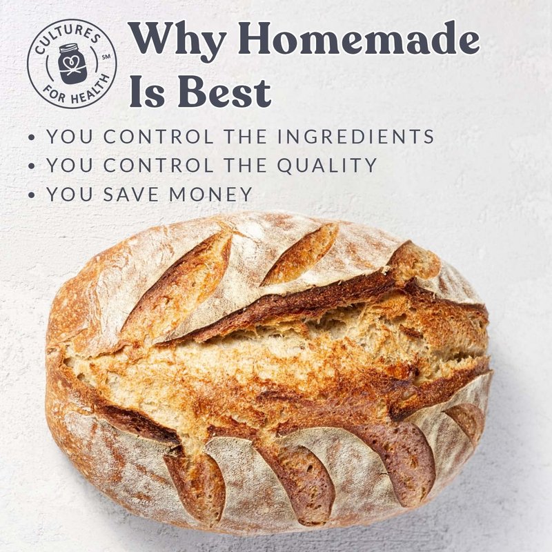 Cultures for Health Rye Sourdough Starter | Heirloom Style Dehydrated Culture for Baking Artisan Bread | DIY English Muffins, Noodles, Waffles, & More | Non-GMO Prebiotic Sourdough Bread