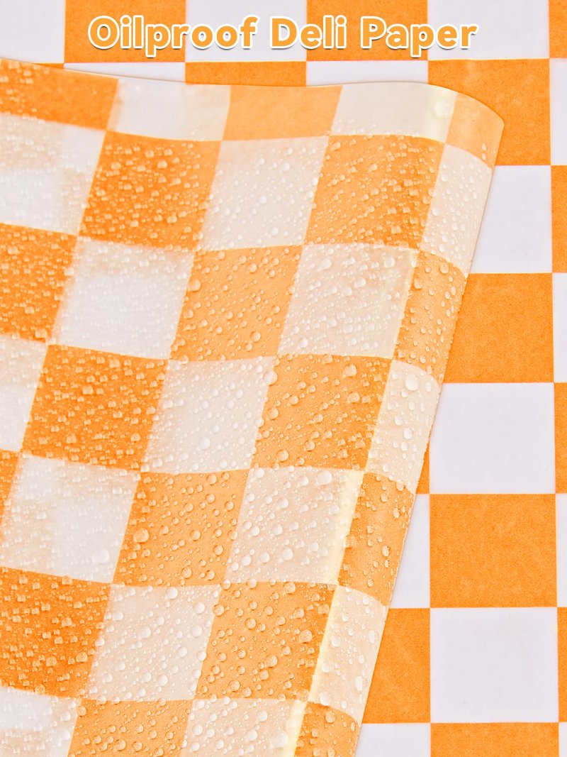 SMARTAKE 12 x 12 Inches Wax Paper for Food, 250 Pcs Non-Stick Hamburger Patty Paper, Square Sandwich Separators Wrapping Paper, for Lunch, Restaurants, Barbecues, Picnics, Parties, Yellow Plaid