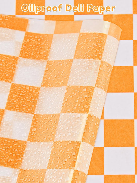 SMARTAKE 12 x 12 Inches Wax Paper for Food, 250 Pcs Non-Stick Hamburger Patty Paper, Square Sandwich Separators Wrapping Paper, for Lunch, Restaurants, Barbecues, Picnics, Parties, Yellow Plaid