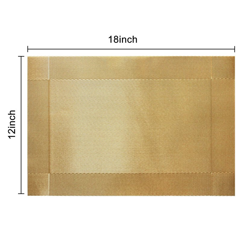 Trophable Placemats Set of 6, Table Placemats Heat Resistant Woven Placemats Washable PVC Place Mats Woven Vinyl Placemats Non-Slip Stain Resistant Kitchen Table Placemats Easy to Clean…