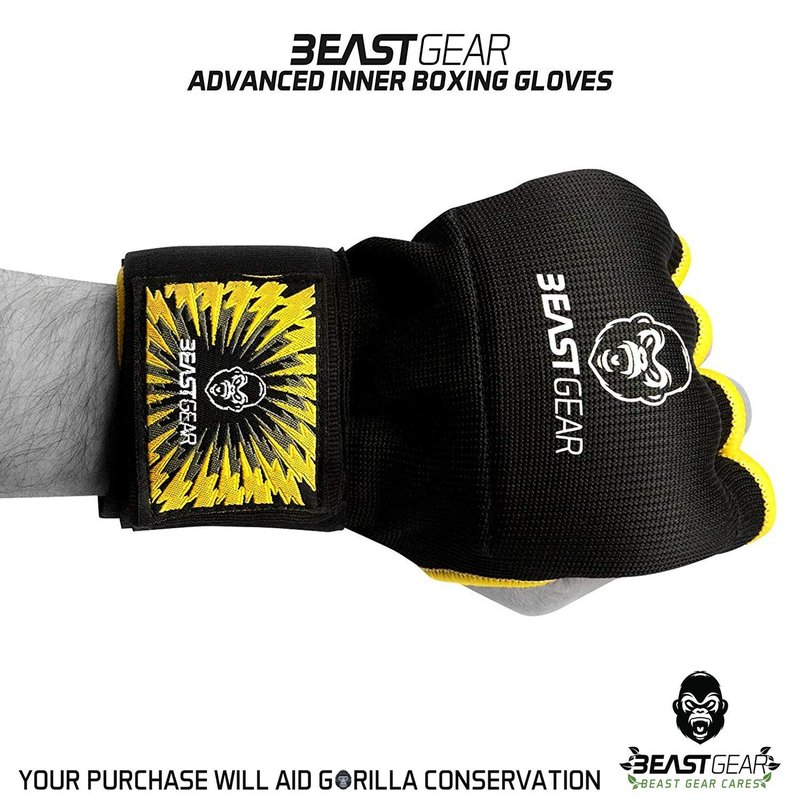 Beast Gear Boxing Wraps, Gel Boxing Hand Wraps for Men & Women, 100cm Quick Wrist Wraps Boxing - MMA, Muay Thai, Kickboxing & Martial Arts Training(X-Large)