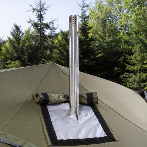 BiggerFire 2.36 "Spark Arrestor Stainless Steel Chimney Rain Cap Tent Stove Exhaust Tube Suitable for Camping Independent Stove Accessories