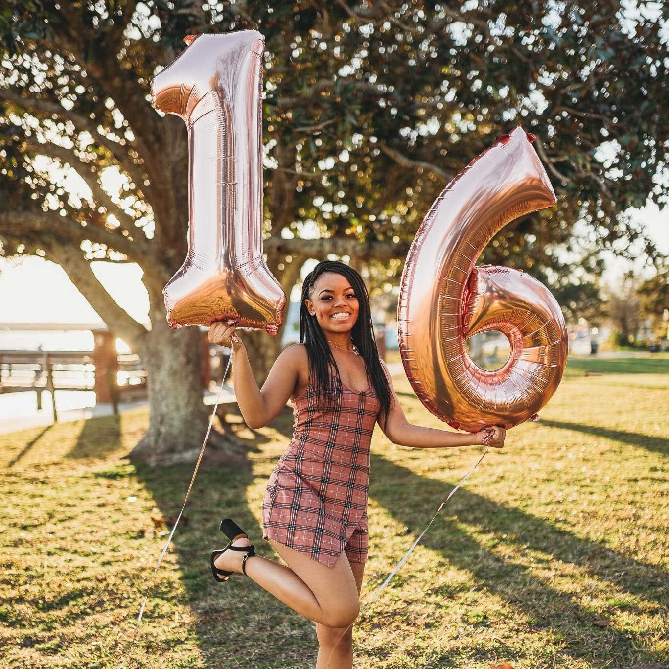 Regine Switzerland 40-Inch Rose Gold Number Balloons - Self-Inflating Foil 9 for Birthdays & Anniversaries