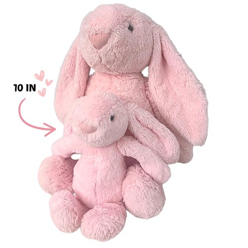 Joojies Pink Bunny Stuffed Animal - Small 10" Adorable Rabbit Plush Toy Gift for Kids, Spring Decor, Easter