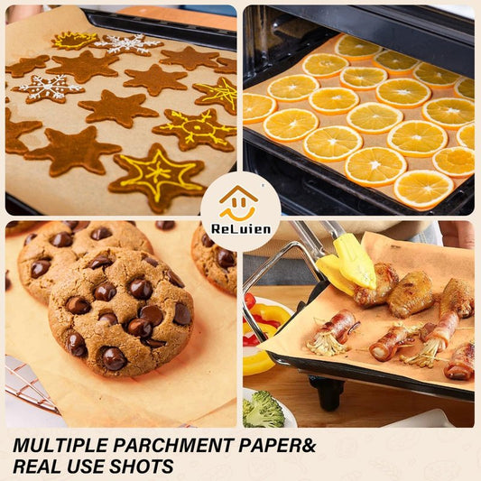 Parchment Paper Sheets, 9x13 In Unbleached Non-Stick Parchment Paper for Baking, Grilling, Air Fryer, Steaming, and More,100PCS Baking Paper Perfect for Bread, Cakes, Cookies