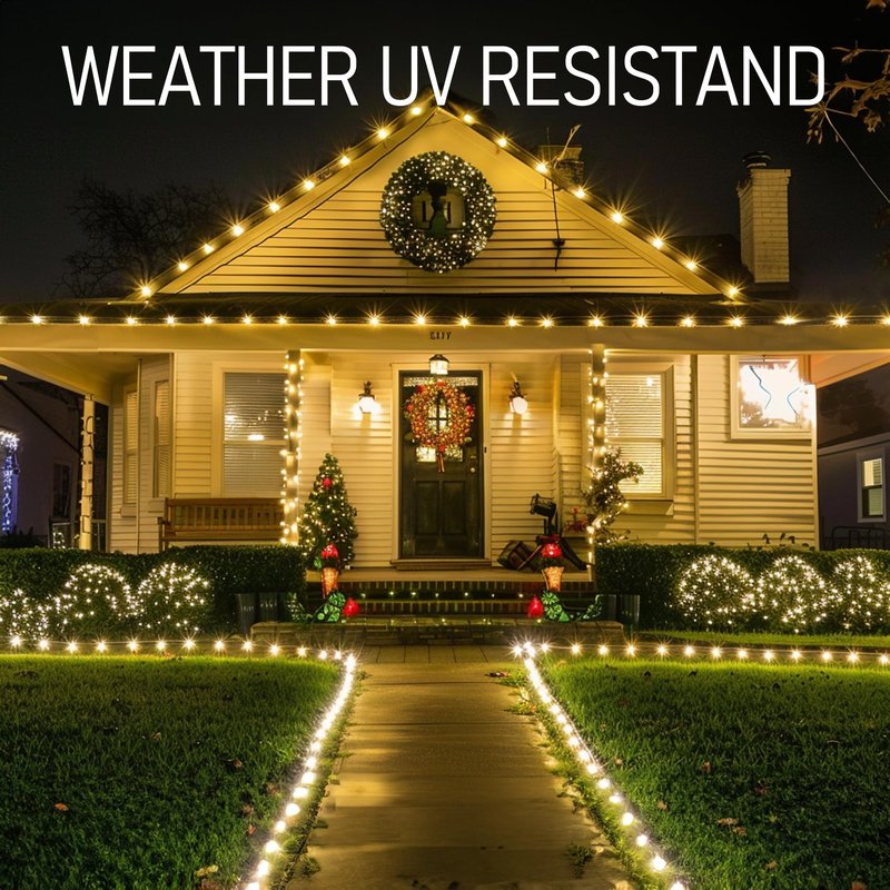 Dazzle Bright Hooks for Outdoor String Lights Clips, 60Pcs Heavy Duty Cable Clips Waterproof Adhesive Strips for Hanging Christmas Light, Outside UV-Resistant Clear Sticky Cord Holders Rope Organizer