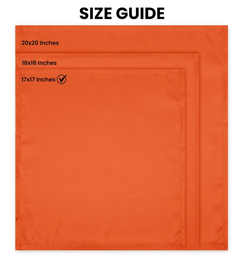 Utopia Home [24 Pack, Orange] Cloth Napkins 17x17 Inches, 100% Polyester Hemmed Edges, Washable and Reusable Ideal for Halloween, Thanksgiving, Parties, Weddings and Dinners
