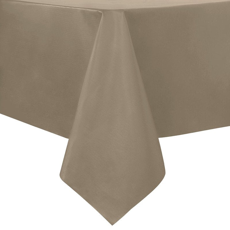 sancua 100% Waterproof Rectangle PVC Tablecloth - 60 x 120 Inch - Oil Proof Spill Proof Vinyl Table Cloth, Wipe Clean Table Cover for Dining Tables, Buffet Parties and Camping, Khaki
