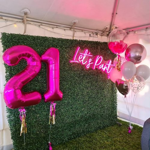 Hot Pink Number 50 Balloon 40 inch, 50 Number Balloons, 50th Birthday Decorations, 50 Year Old Women Hot Pink Party Supplies