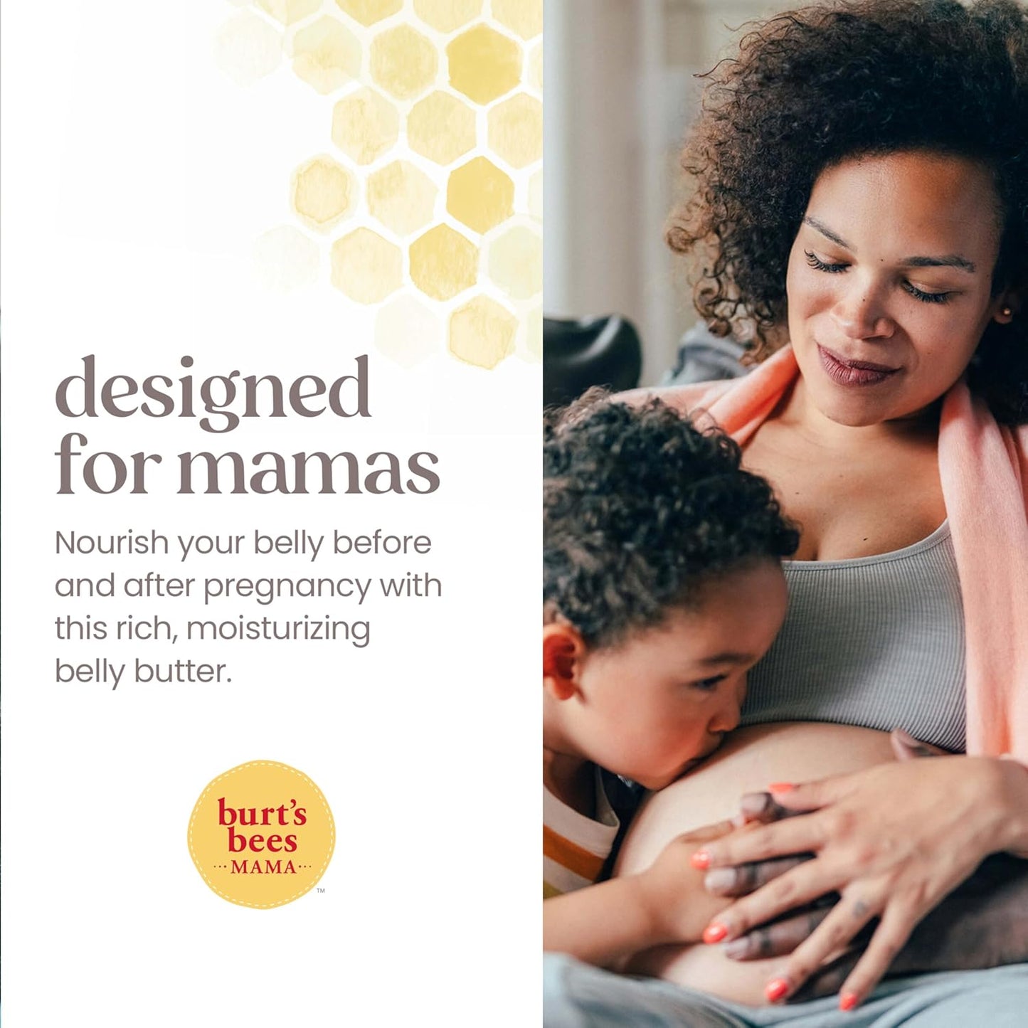 Burt's Bees Mama Belly Butter - Stretch Mark Cream for Pregnancy & Postpartum Care | 6.5 Oz Tub