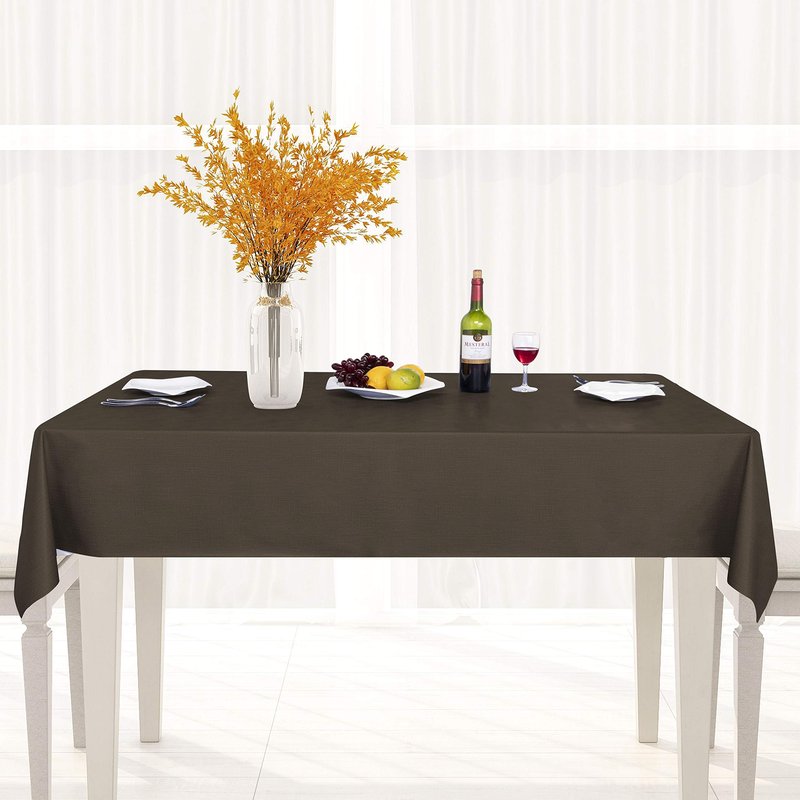 sancua 100% Waterproof Rectangle PVC Tablecloth - 70 x 70 Inch - Oil Proof Spill Proof Vinyl Table Cloth, Wipe Clean Table Cover for Dining Tables, Buffet Parties and Camping, Coffee