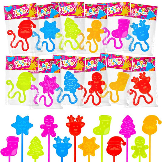 Christmas Sticky Hands Party Favors for Kids 20-100 PCS, Xmas Toys Gifts Goody Bag Stocking Stuffers for Toddlers, Christmas Pinata Non Candy Treat Bag Filler, Holiday School Prize Trinket for Student