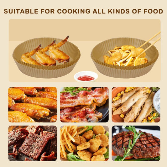 SIUDANGKA Air Fryer Liners for Ninja Air Fryer, 125 Pcs Disposable Paper Liner for most 4-8QT AirFryer