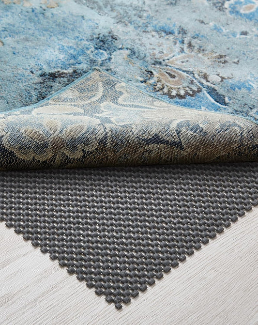 Veken Non-Slip Rug Pad Gripper - 5x7 Ft Thick Dark Grey Mat for Hardwood & Tile Floors