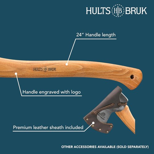 Aneby Hatchet by Hults Bruk - 2 lb Head, 20" Handle for Precision Cutting