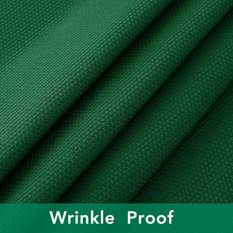 Biscaynebay Textured Fabric Christmas Round Table Cloth 90", Hunter Green Water Resistant Folding Table Covers for Dining, Kitchen, Wedding & Parties Machine Washable