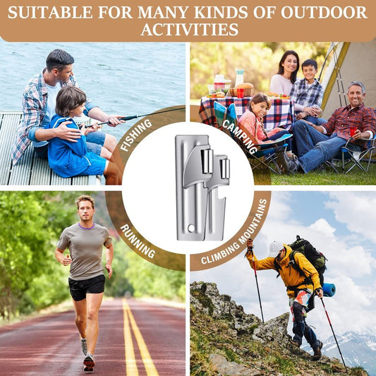 P-38 and P-51 Military Style Can Openers with Key Rings Stainless Steel Camping Can Opener Portable for Kitchen Travel Camping Survival(12 Set)