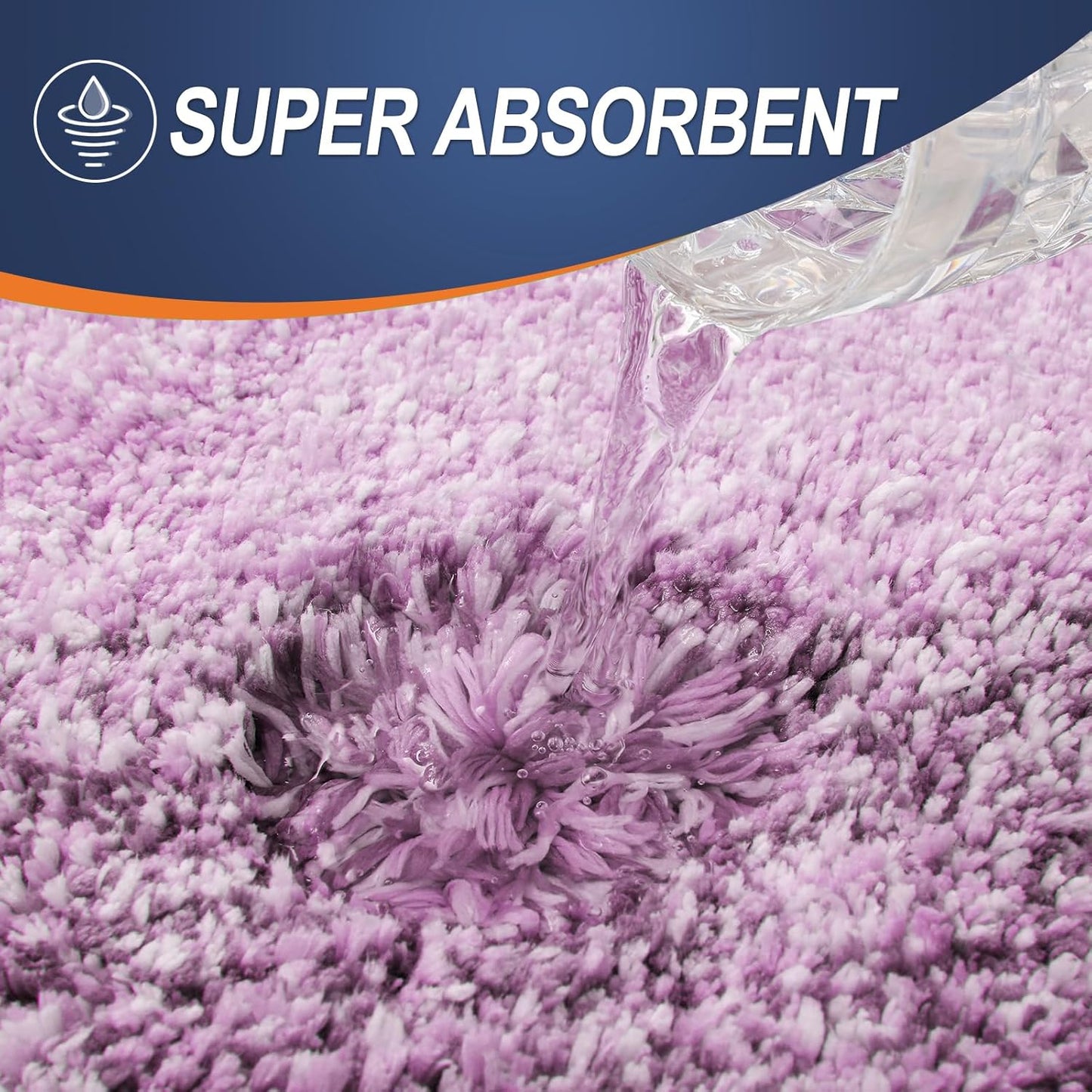OLANLY Bath Rugs Mat - Extra Soft Microfiber, Quick Dry & Washable | 24x16, Pinkish-Purple