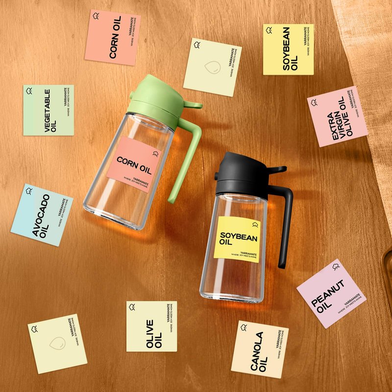 YARRAMATE 20 Color Labels for Oil Sprayer Bottles, Stickers for Oil,Sauce and More