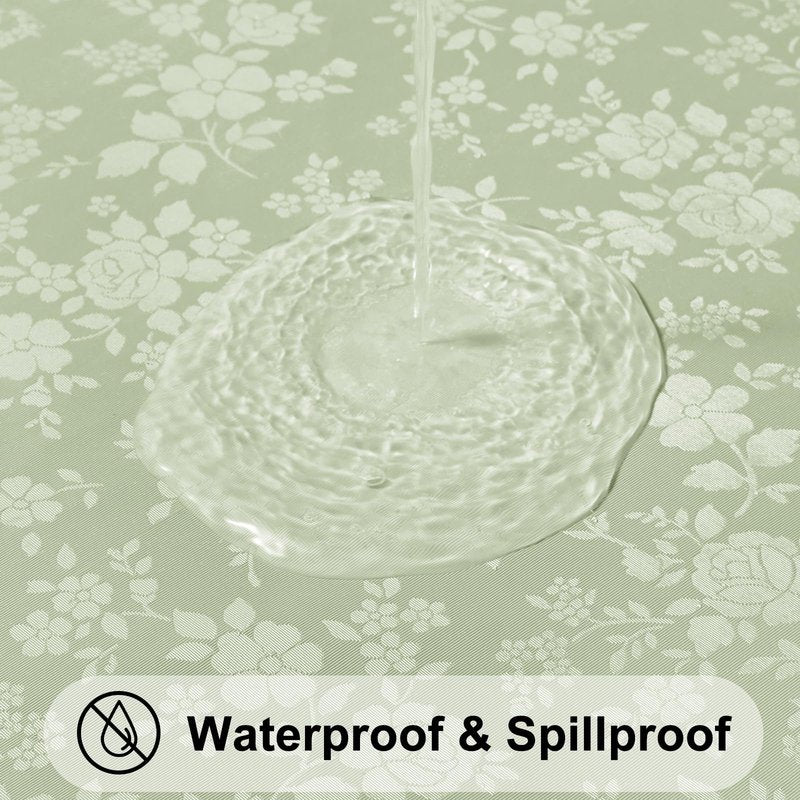 Smiry Rectangle Table Cloth, Waterproof Heavy Duty Vinyl Tablecloths, Wipeable Washable Table Cover for Kitchen and Dining Room (Grass Green, 60" X 120")
