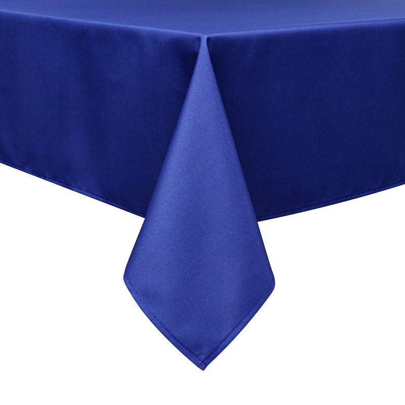 Wewoch Royal Blue Rectangle Tablecloth Water Resistant Washable Polyester Table Cloth for Dining,Kitchen, Parties Weddings and Outdoor Use 52 Inch by 70 Inch