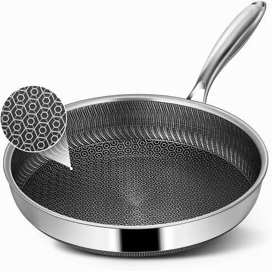 Skiennix Nonstick Frying Pan - 8-Inch Hybrid Skillet with Stay-Cool Handle | Dishwasher & Oven-Safe, PFOA Free