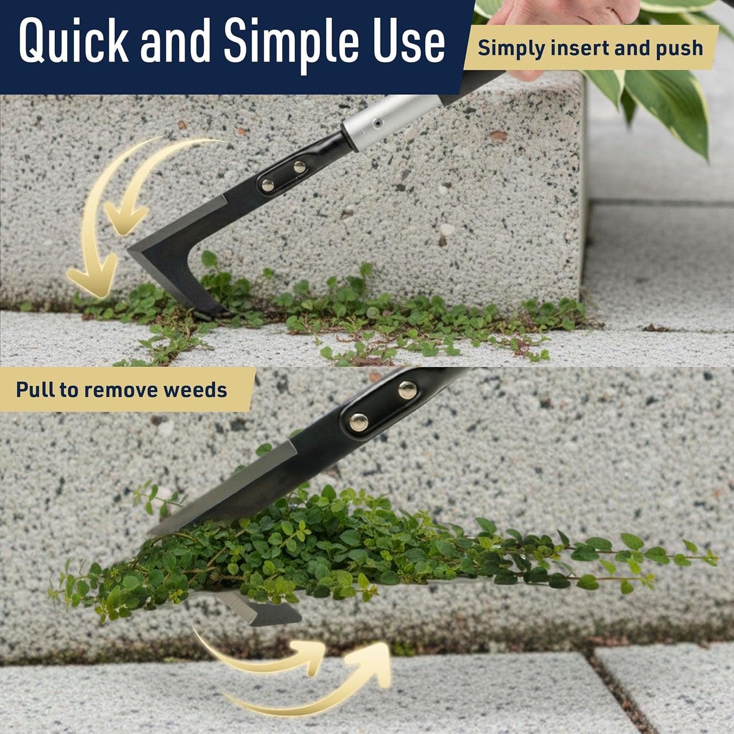 Kings County Tools Crack Weeder Tool - Telescoping 31.5” to 49” Long Handle for Easy Weeding
